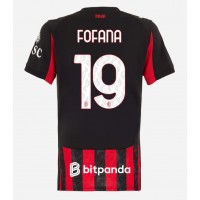 Stroje piłkarskie AC Milan Youssouf Fofana #19 Koszulka Podstawowej dla damskie 2025-26 Krótki Rękaw